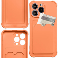 Card Armor Case etui pokrowiec do iPhone 11 Pro portfel na kartę silikonowe pancerne etui Air Bag pomarańczowy