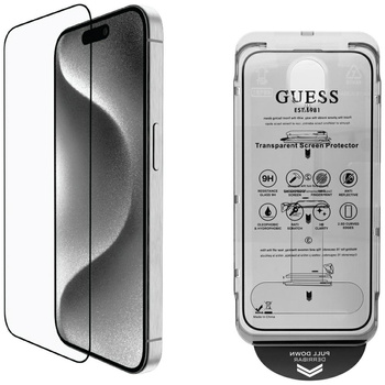 GUESS ZESTAW 2W1 OCHRONNE SZKŁO DO EKRANU I OBIEKTYWU DO IPHONE 16 PRO MAX