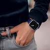 Dux Ducis Strap skórzany pasek do Watch 7 / 6 / 5 / 4 / 3 / 2 / SE (41 / 40 / 38mm) opaska bransoleta bransoletka z naturalnej skóry niebieski (Enland Version)