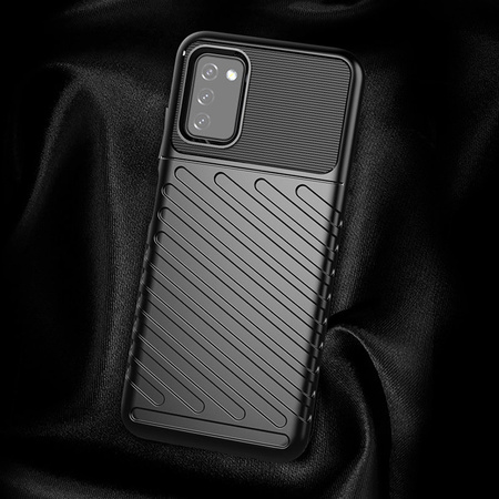 Thunder Case elastyczne pancerne etui pokrowiec Samsung Galaxy A03s czarny