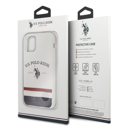 Etui U.S. Polo Assn. Tricolor Pattern Collection na iPhone 11 Pro - białe