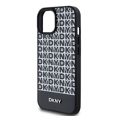 DKNY CASE HARDCASE DO IPHONE 15 14 13 DO MAGSAFE SKÓRZANE Z METALOWYM LOGO