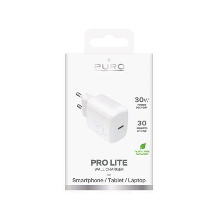 PURO ŁADOWARKA 30W PROLITE DO TELEFONÓW USB-C Z FUNKCJĄ SZYBKIEGO ŁADOWANIA
