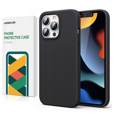 Ugreen Protective Silicone Case gumowe elastyczne silikonowe etui pokrowiec iPhone 13 Pro czarny