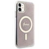 Etui Guess GUHMN61H4STP na iPhone 11 - różowe 4G MagSafe