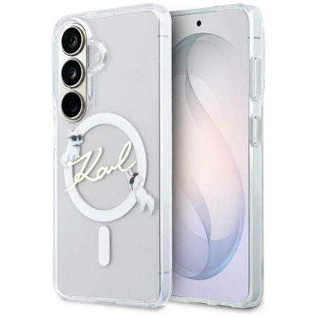 Etui Karl Lagerfeld IML KC Script MagSafe do Samsung Galaxy S26 Plus przezroczysty
