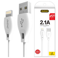 Dudao przewód kabel USB / Lightning 2.1A 2m biały (L4L 2m white)