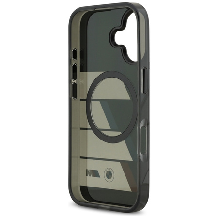 Etui BMW M IML Metal Buttons Tricolor    Lines MagSafe do iPhone 17 czarny