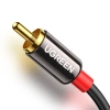 Kabel Ugreen AV116 10591 audio mini jack 3,5 mm (męski) / 2RCA (męski) 5m - czarny