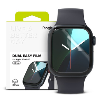 RINGKE FOLIA OCHRONNA DO APPLE WATCH 10 46MM 3 SZTUKI SZKŁO ZABEZPIECZAJĄCE