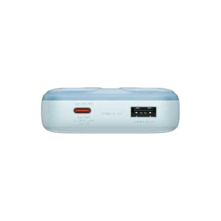 Powerbank Baseus Comet Series z wyświetlaczem 20000mAh 22.5W - niebieski + kabel USB-A / USB-C
