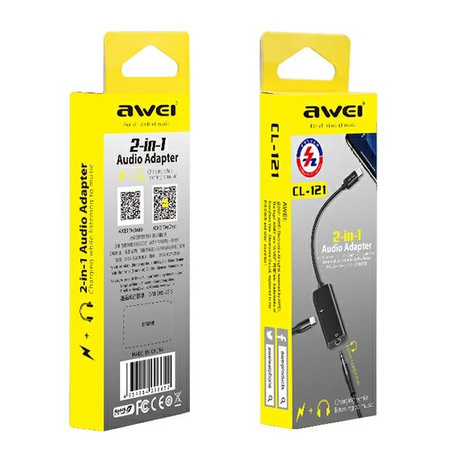 AWEI ADAPTER PRZEJŚCIÓWKA DO LIGHTNING JACK 3.5 DO IPHONE 11 12 13 14