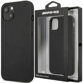 AMG AMHCP14SDOLBK iPhone 14 6,1" czarny/black hardcase Leather Hot Stamped