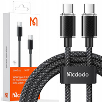 Mcdodo Mocny Super Szybki Kabel Usb-C Pd 100W 1,2M Czarny