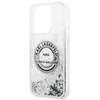 Etui Karl Lagerfeld KLHCP14LLCRSGRS na iPhone 14 Pro - srebrne Liquid Glitter RSG