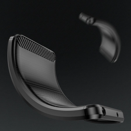 HURTEL ETUI CARBON CASE DO IPHONE 14 PRO POKROWIEC ELASTYCZNY NA TYŁ ŻELOWY