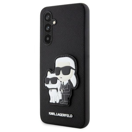 Etui Karl Lagerfeld Saffiano Karl&Choupette KLHCA34SANKCPK A34 5G A346 - czarne