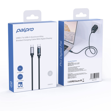 PALPRO KABEL USB-C SZYBKIE ŁADOWANIE DO SAMSUNG APPLE USB TYP C 3A 60W 1M