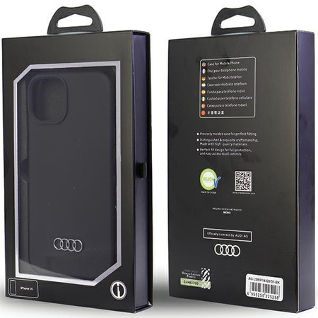 Etui Audi Silicone Case na iPhone 14 - czarne AU-LSRIP14-Q3/D1-BK