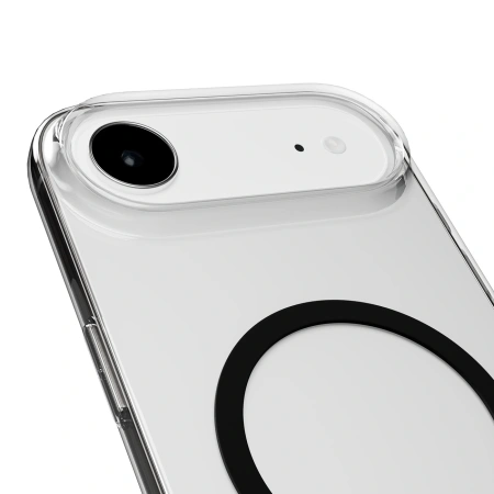 Etui Puro Lite Mag TPU+PC kompatybilne z MagSafe na iPhone 17 Air - przezroczyste z czarnym pierścieniem