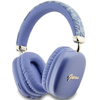 Słuchawki nauszne Bluetooth Guess GCube Metallic Script Logo - fioletowe