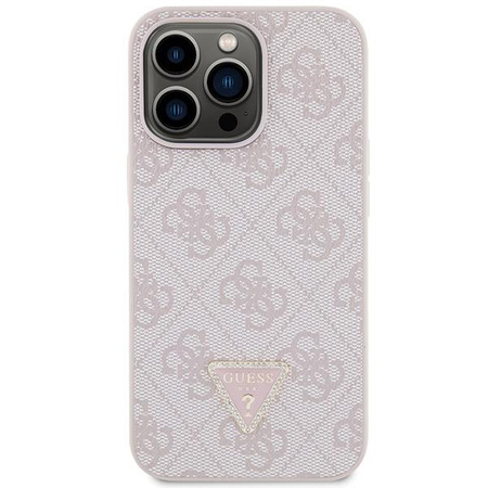 Etui Guess GUHCP13LP4TDSCPP na iPhone 13 Pro / 13 - różowe Crossbody 4G Metal Logo