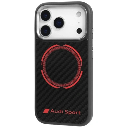AUDI ETUI RSQ CARBON FIBER SPORT RED CIRCLE DO IPHONE 17 PRO MAGSAFE