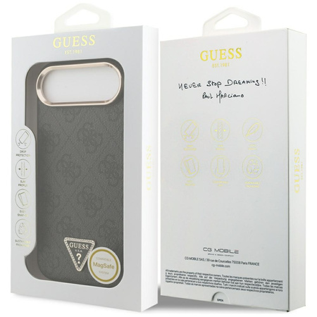 Etui Guess 4G Triangle Logo MagSafe do   iPhone Air czarny złoty