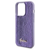 Etui Guess Sequin Script Metal na iPhone 14 Pro Max - fioletowe
