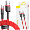 Baseus Cafule Cable wytrzymały nylonowy kabel przewód USB / USB-C QC3.0 2A 2M czerwony (CATKLF-C09)
