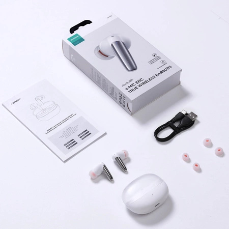 Douszne słuchawki bezprzewodowe Joyroom Jbuds Series JR-BB1 TWS - białe
