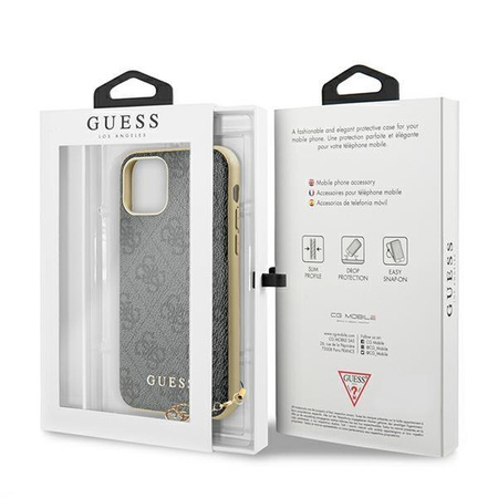 Etui Guess GUHCN61GF4GGR na iPhone 11 / Xr grey/szary 4G Charms Collection