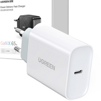 Ugreen szybka ładowarka sieciowa USB Typ C Power Delivery 30 W Quick Charge 4.0 biały (70161)