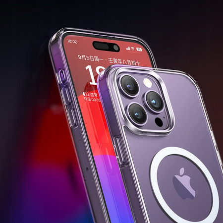 MCDODO MAGNETIC CASE CLEAR CASE REINFORCED FOR MAGSAFE IPHONE 15 PRO MAX CLEAR