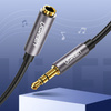 Ugreen przewód kabel przedłużacz AUX 3,5 mm mini jack 1m srebrny (10592)
