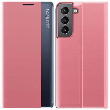 New Sleep Case etui do Samsung Galaxy S23+ pokrowiec z klapką podstawka różowe