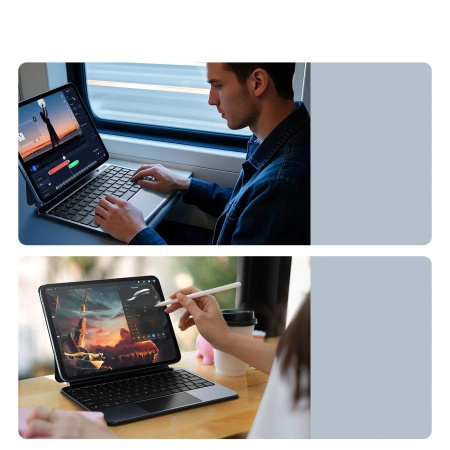 Etui z klawiaturą Dux Ducis (MK series) na iPad 10" (2022) iPad 11" (2025) - czarne
