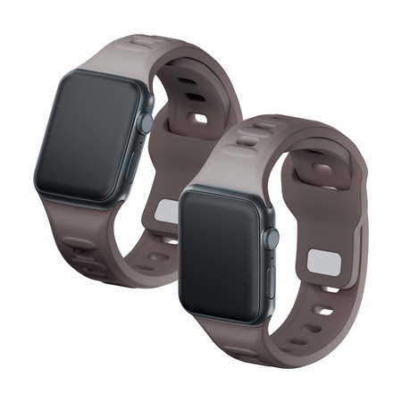 38/40/41/42 mm Taupe (small) - 3mk Silicone Watch Strap for Apple