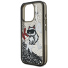 Etui Karl Lagerfeld Liquid Glitter       Choupette Logo do iPhone 16 Pro Max czarny