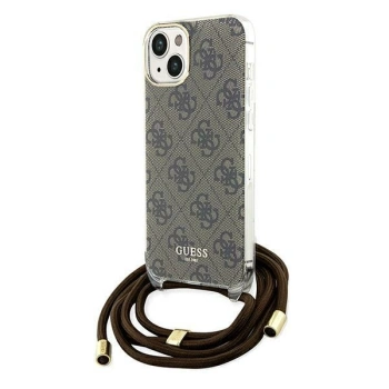 GUESS ETUI HARD CASE DO IPHONE 15 14 13 6.1 CROSSBODY CORD Z PRINTEM 4G