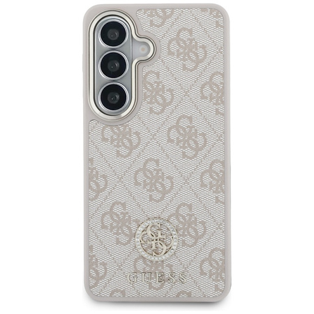 Guess nakładka 4G Big Rhinestone Triangle Strap MagSafe do Samsung Galaxy S26 różowa