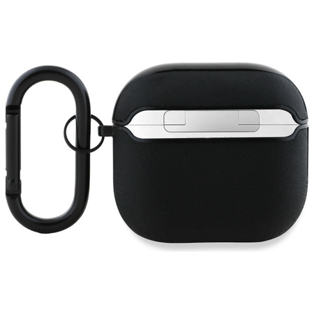 BMW ETUI POKROWIEC NA SŁUCHAWKI AIRPODS 4 DO APPLE SKÓRZANY LOGO SREBRNE