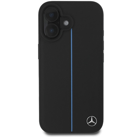 MERCEDES HARDCASE POKROWIEC DO IPHONE 16 6,1 MB BLUE LINE LEATHER