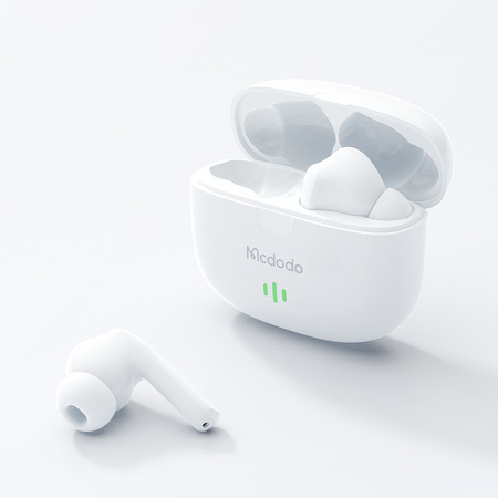 MCDODO WIRELESS IN-EAR BLUETOOTH HEADPHONES WITH MICROPHONE CASE WHITE