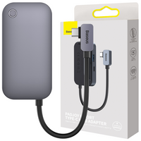 Uniwersalny HUB USB do tabletu / smartfona 6w1 USB-C Baseus PadJoy - ciemnoszary