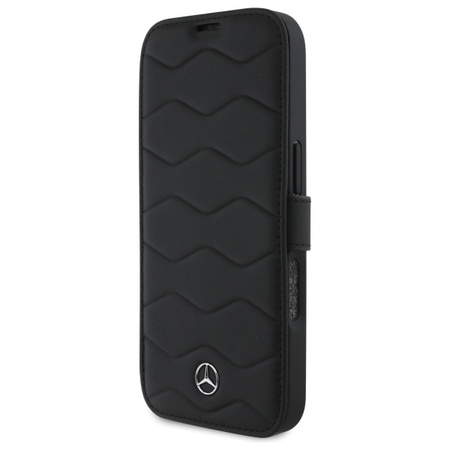 Mercedes MEBKP16X23RWRSK iPhone 16 Pro   Max 6.9 czarny/black bookcase MB Waves Leather