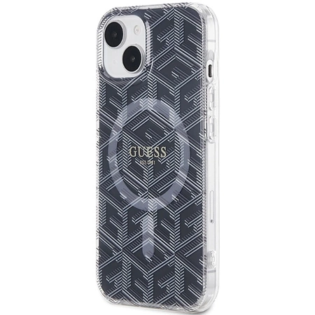 Etui Guess IML GCube MagSafe na iPhone 15 / 14 / 13 - czarne