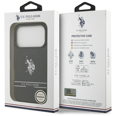 U.S. POLO ASSN. ETUI DH AND BOTTOM STRIPE LOGO DO MAGSAFE IPHONE 17 PRO