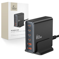 TECH-PROTECT ŁADOWARKA STACJA ZASILANIA 6-PORTOWA DO TELEFONÓW PD80W QC3.0