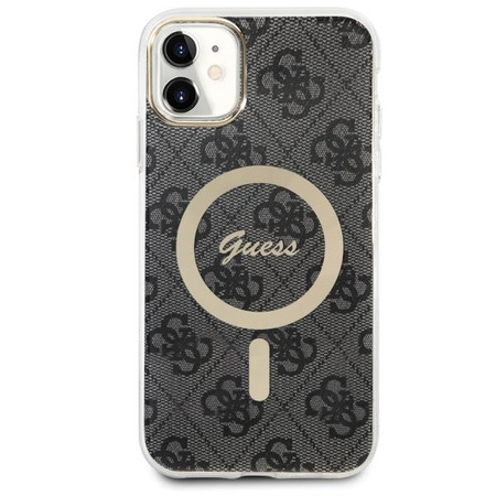 Etui Guess GUHMN61H4STK na iPhone 11 - czarne 4G MagSafe